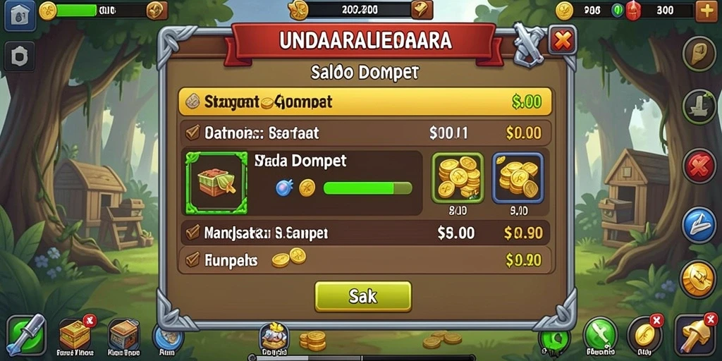 Tampilan menu utama 33L yang menarik dan mudah dinavigasi.
